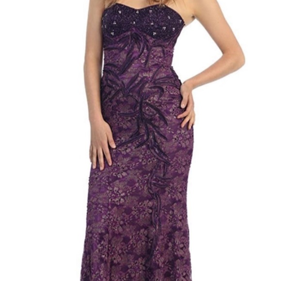 May queen Eggplant Purple Prom Dress - Picture 1 of 7